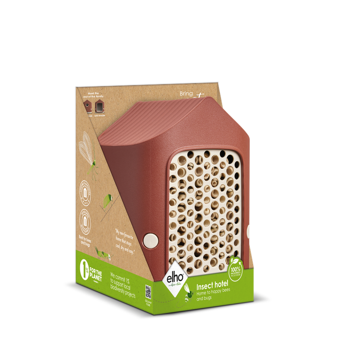 cosy insect hotel 18cm rosso toscano